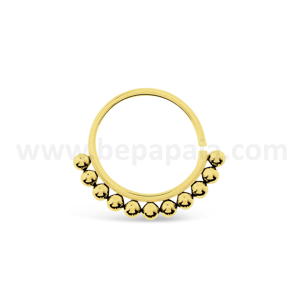 Anneau flexible en acier chirurgical à perles