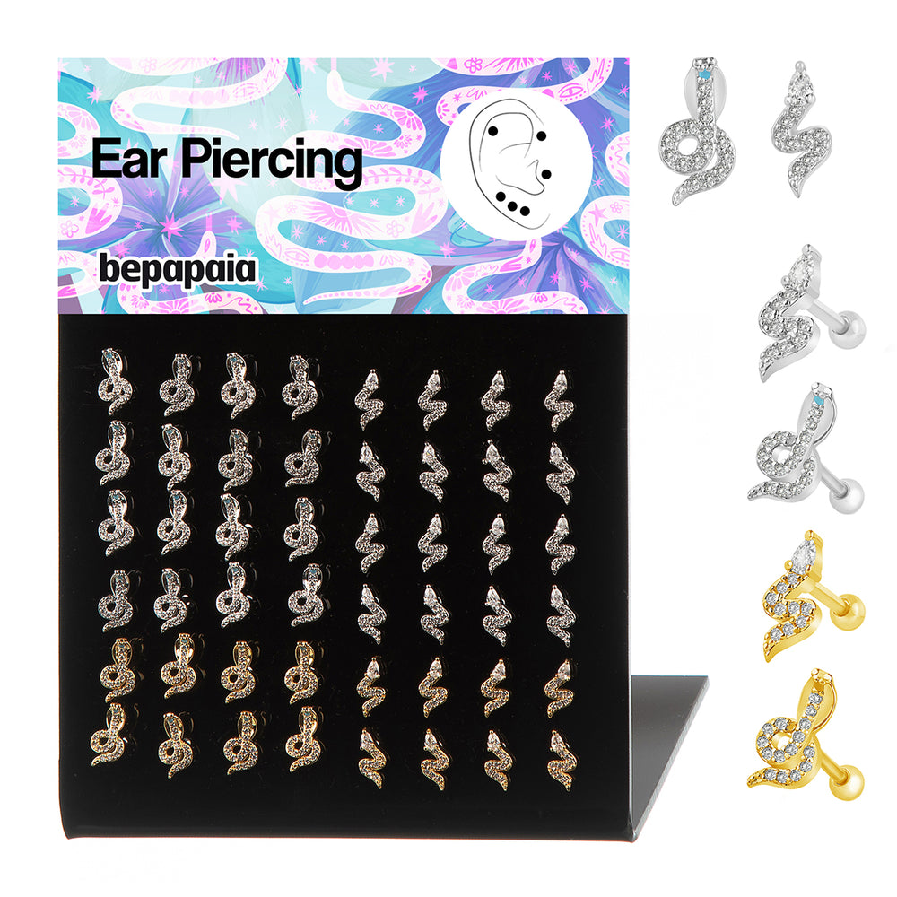 Labret de serpiente con brillantes