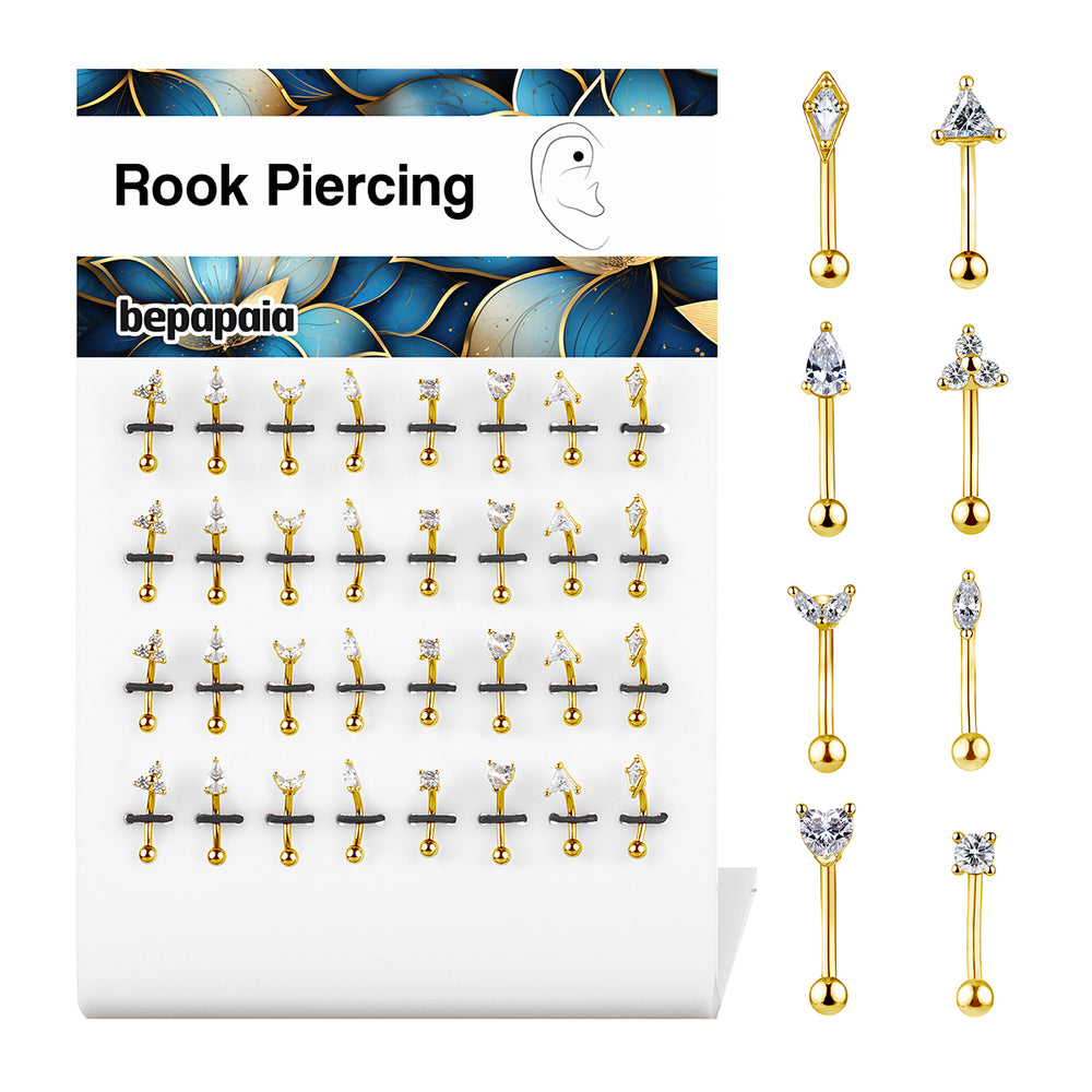 Piercing Rook doré Glam Gala
