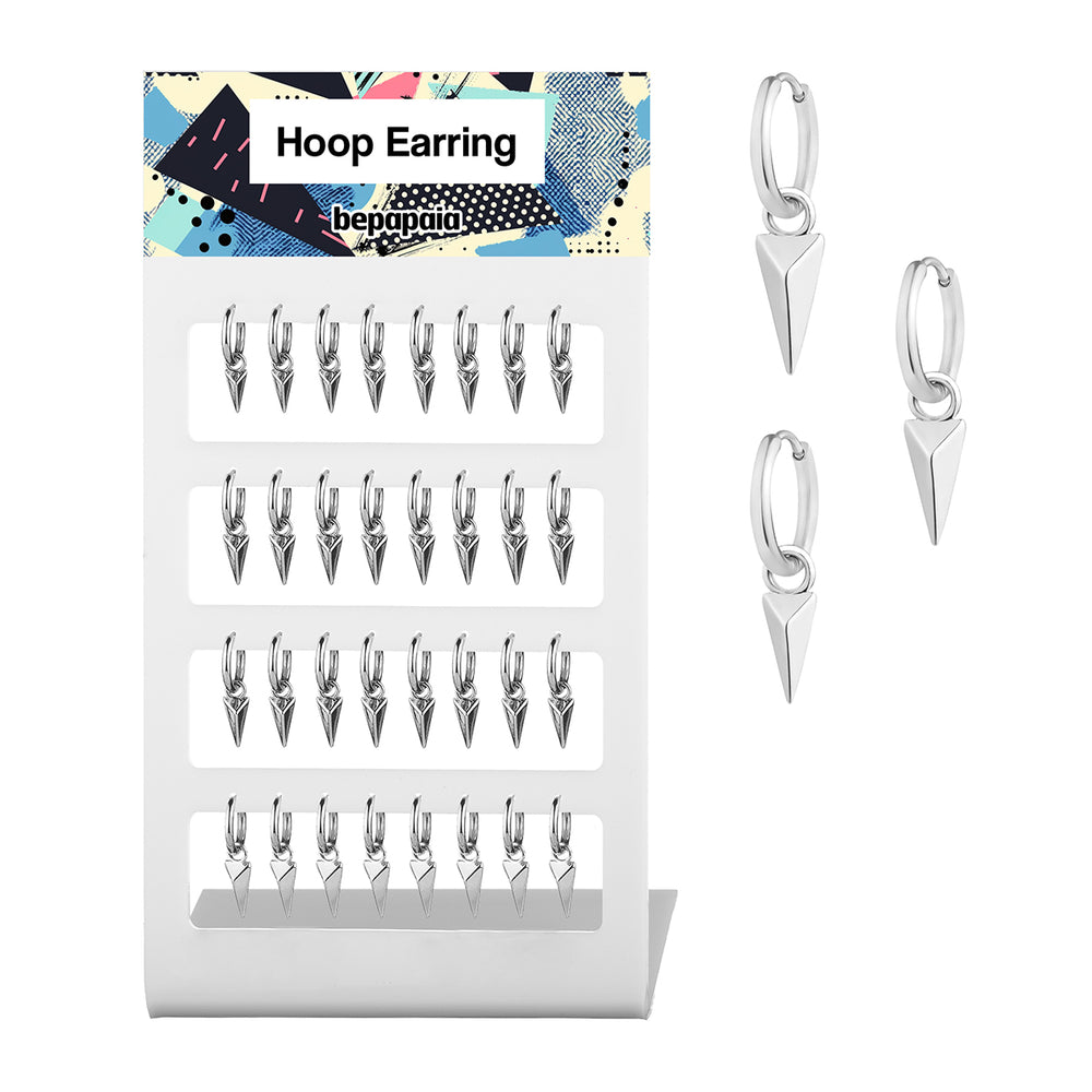 Créole en acier avec pointe triangulaire