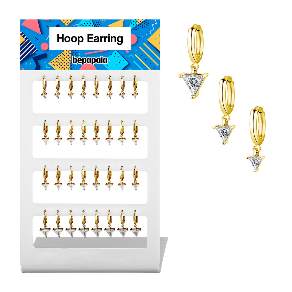 Anneaux de coupe triangulaire en or