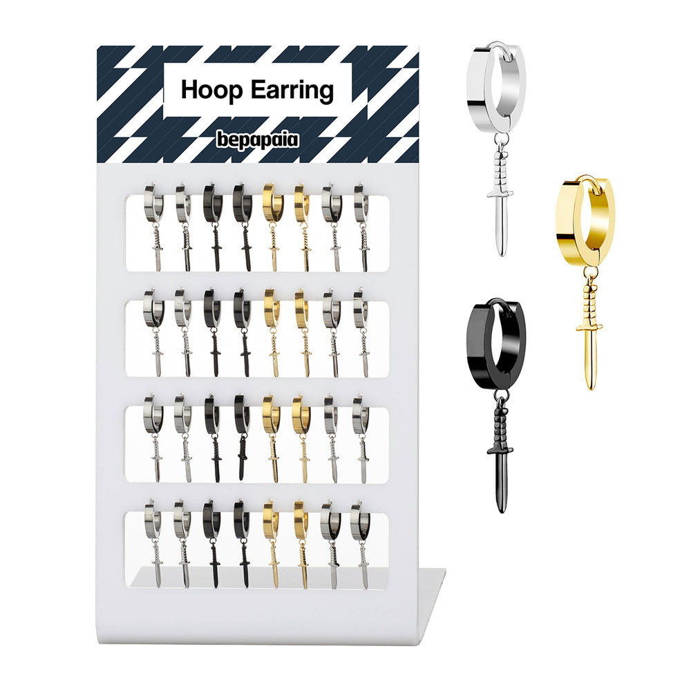 Anneaux huggie avec dague