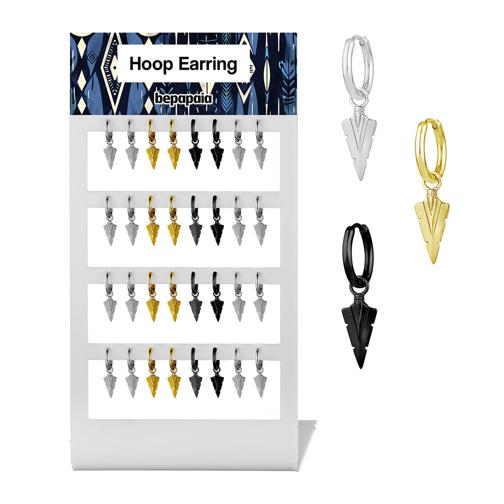 Créoles avec pointe de flèche Maya