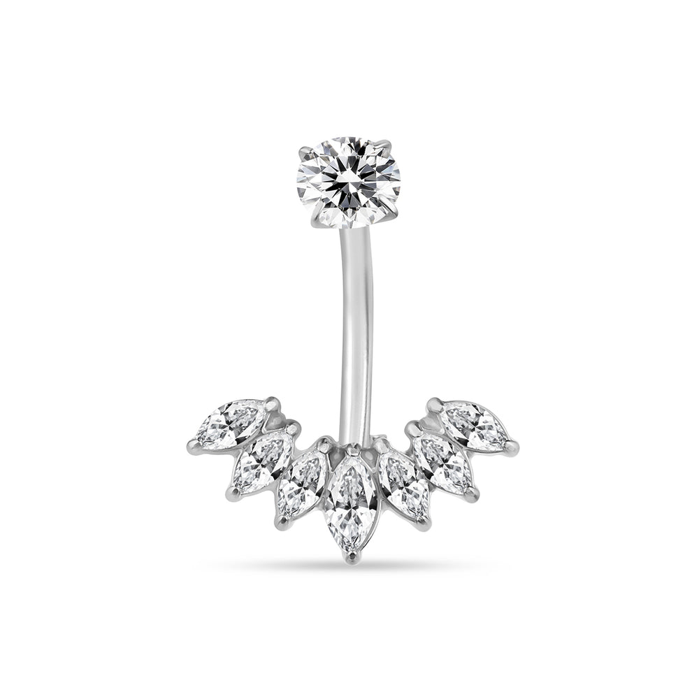 Piercing de Nombril avec Pétales et Fleurs