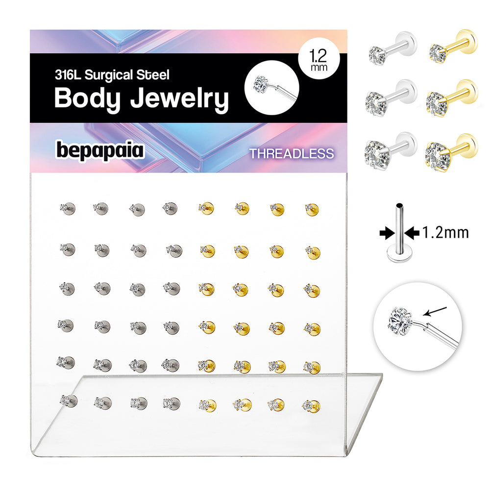 Labret Threadless de 1,2 mm