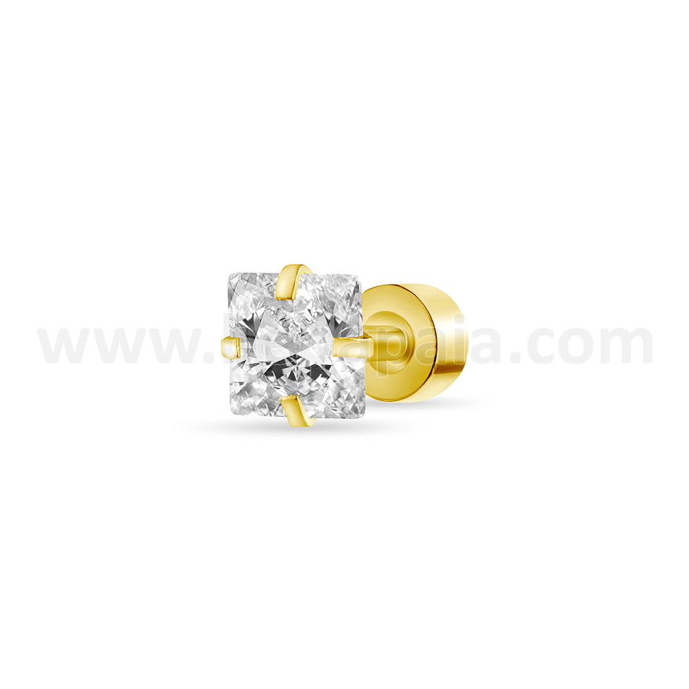 Faux écarteur avec zircon carré serti