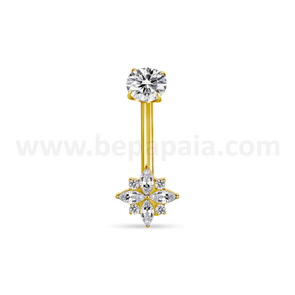 Piercings de Nombril en Titane Doré Glow Touch