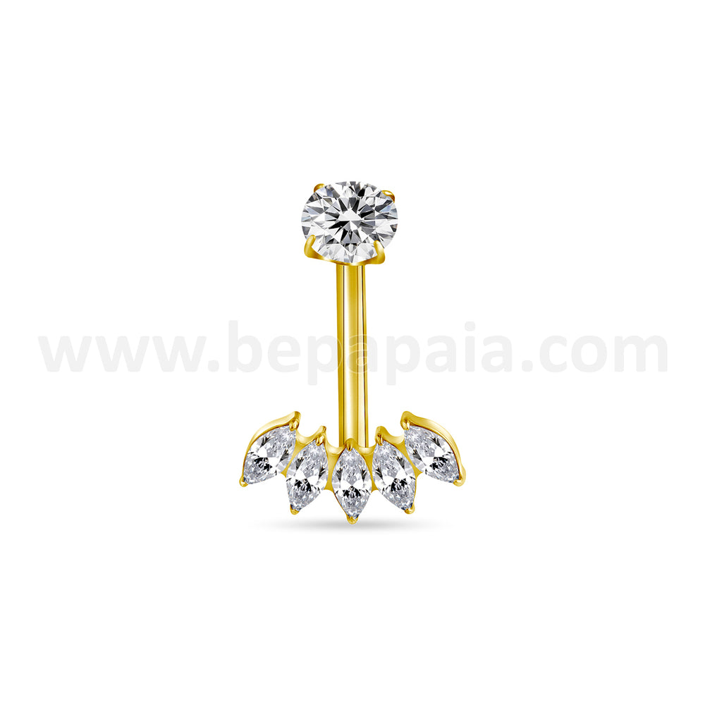 Piercings de Nombril en Titane Doré Glow Touch