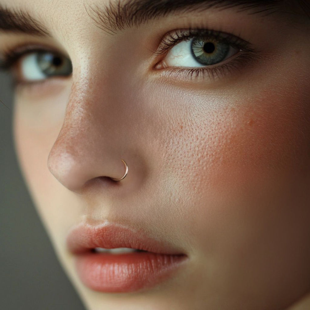 Piercing Anneau de Nez en Argent 8 et 10mm Plusieurs Couleurs