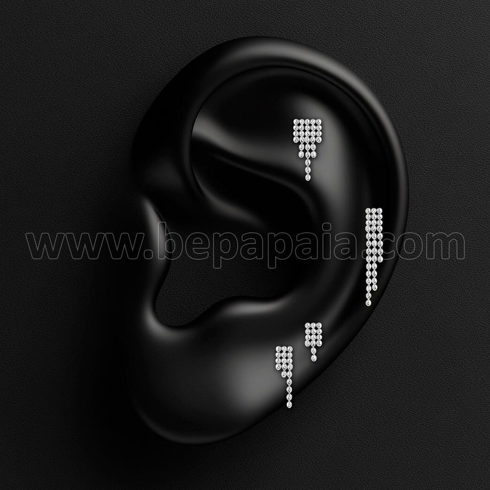 Labret en cascade de micro-perles