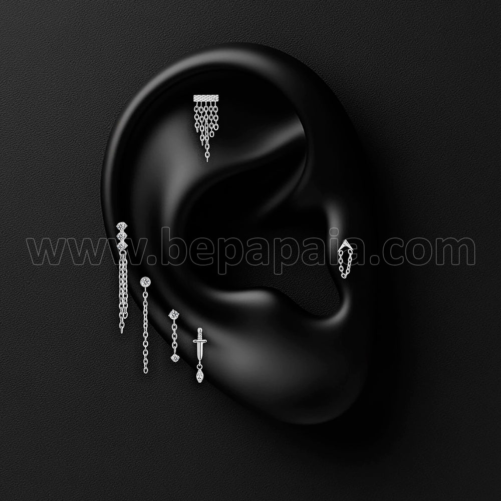 Labrets en Titane Chaînes Rebel Glam