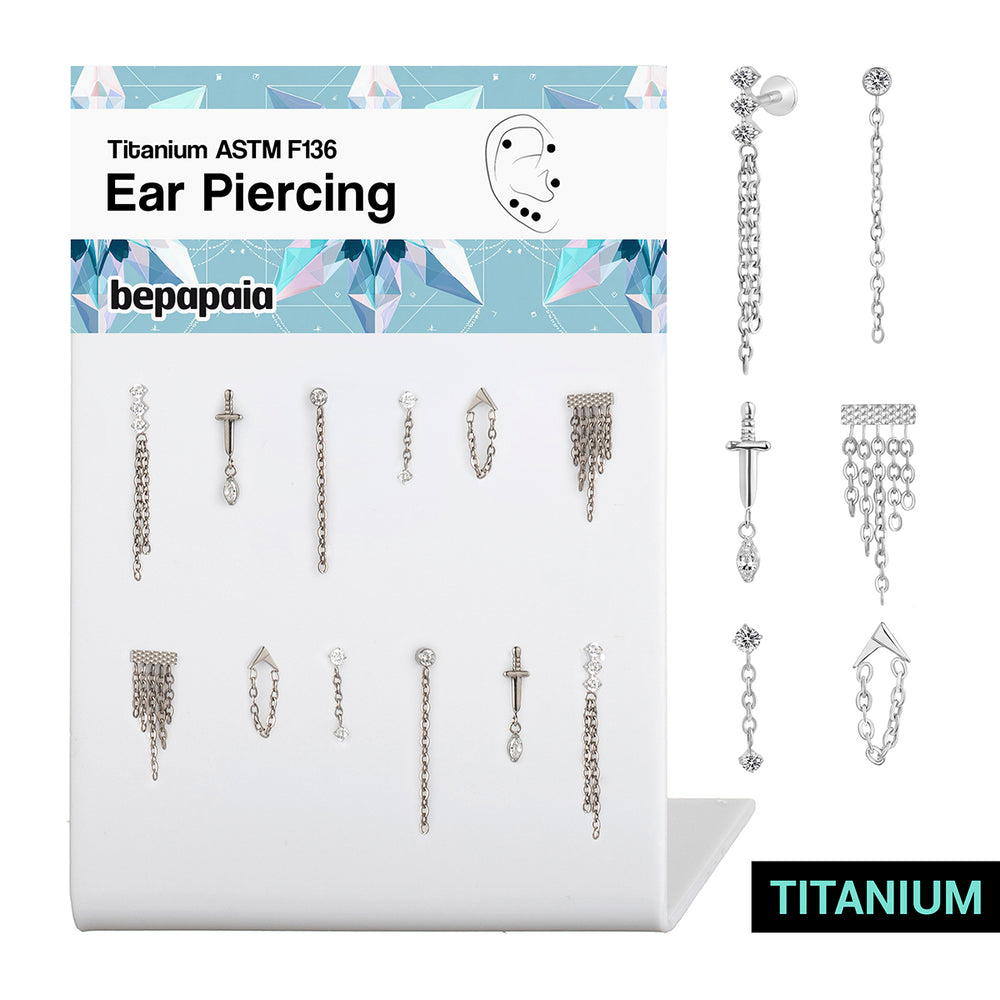 Labrets en Titane Chaînes Rebel Glam