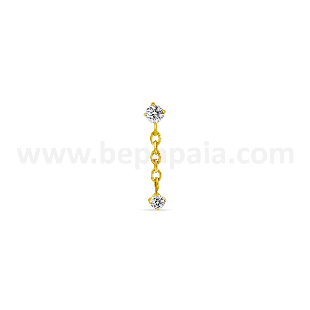 Labrets en Titane Doré Chaînes Rebel Glam