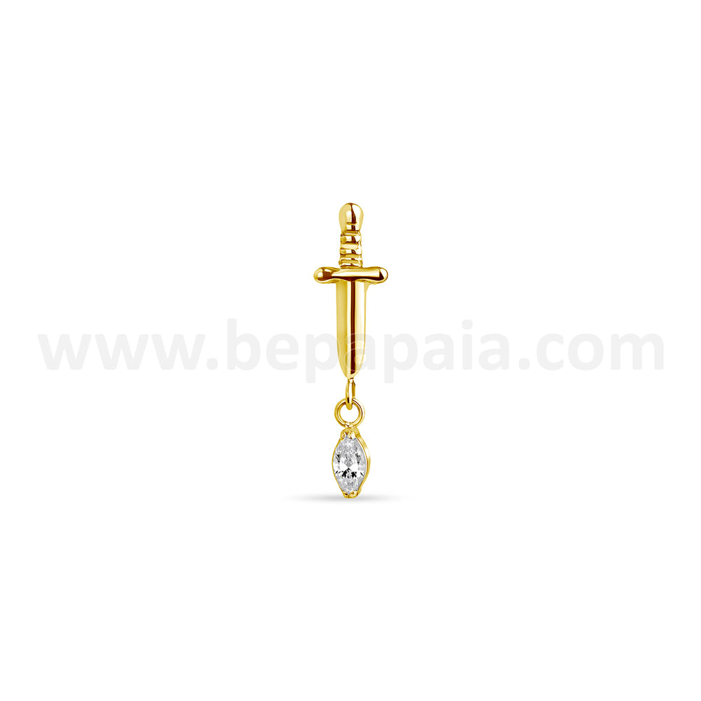 Labrets en Titane Doré Chaînes Rebel Glam