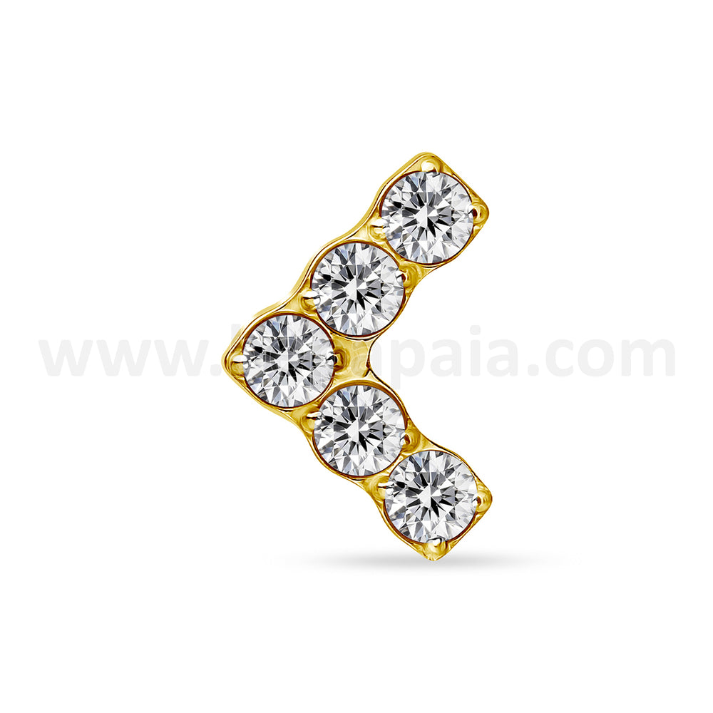 Collection Cosmos de Labrets en Titane Doré