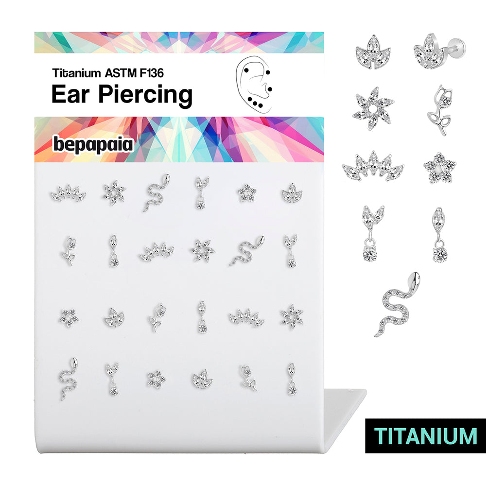 Labrets en Titane Crystal Line