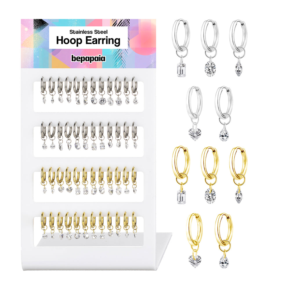 Créoles en acier Luminous Charms